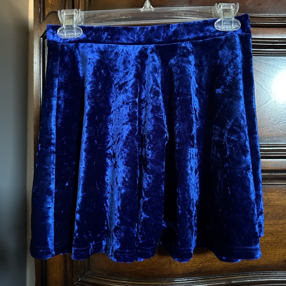 Forever 21 Royal Blue Velvet Skirt